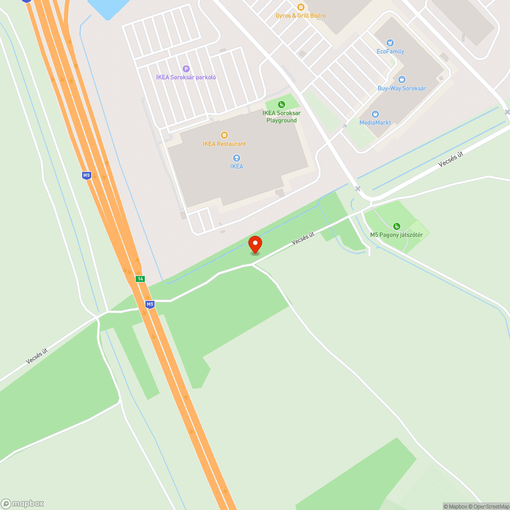 Szemét az IKEA mögött bejelentés helye