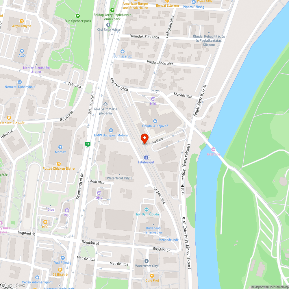 Veszélyes, beláthatatlan kereszteződés az Audi köznél bejelentés helye