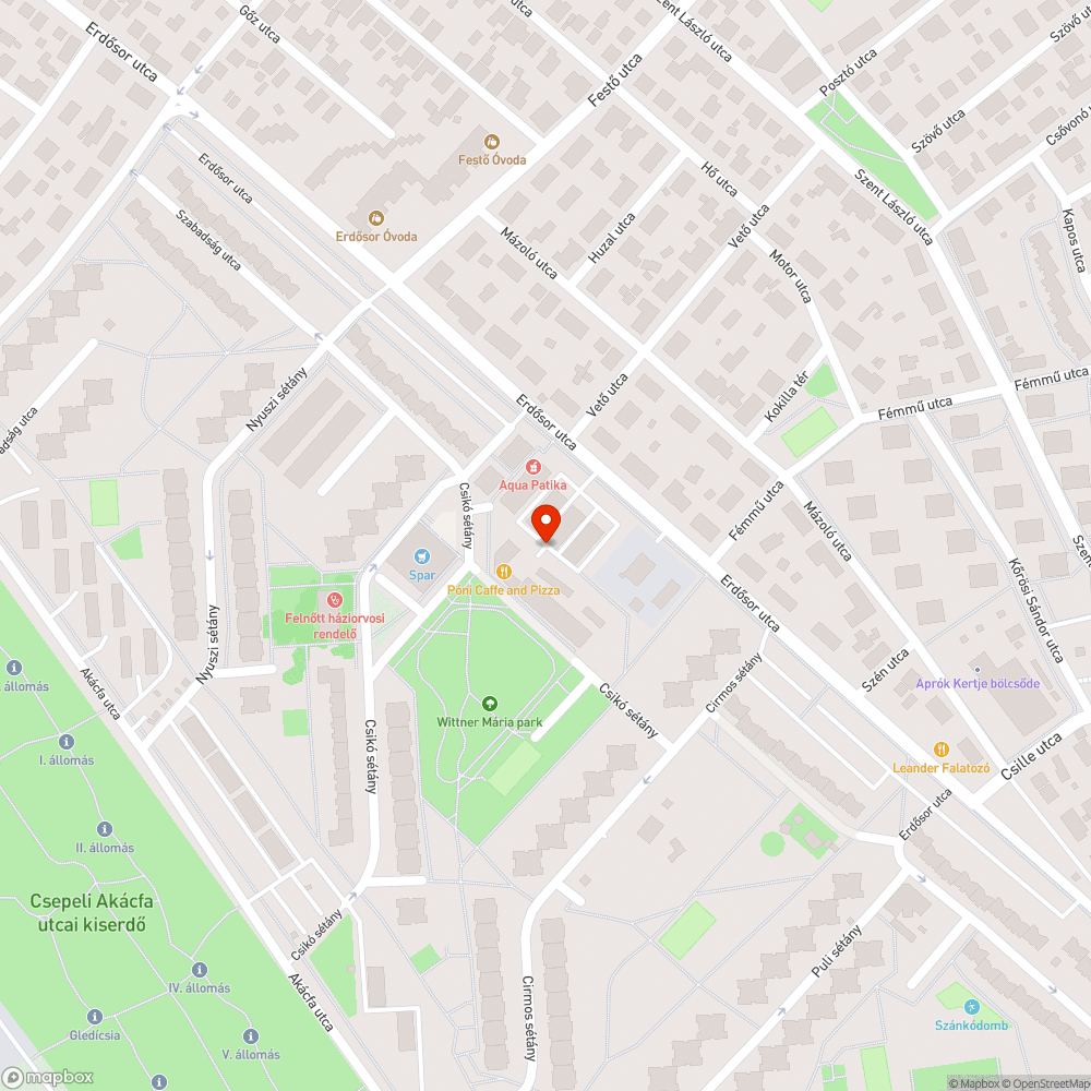 Évek óta nem világító köztéri lámpa bejelentés helye