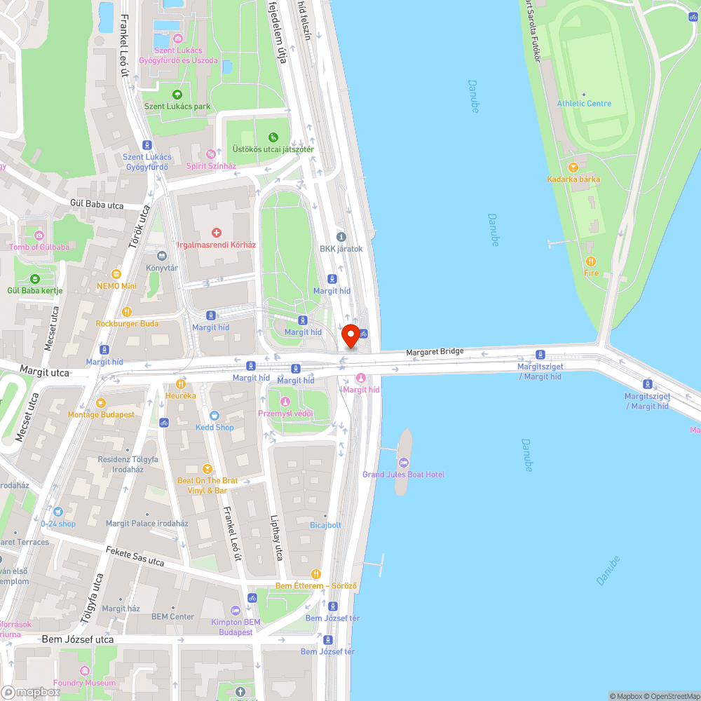 Nem működő átkelést jelző bejelentés helye