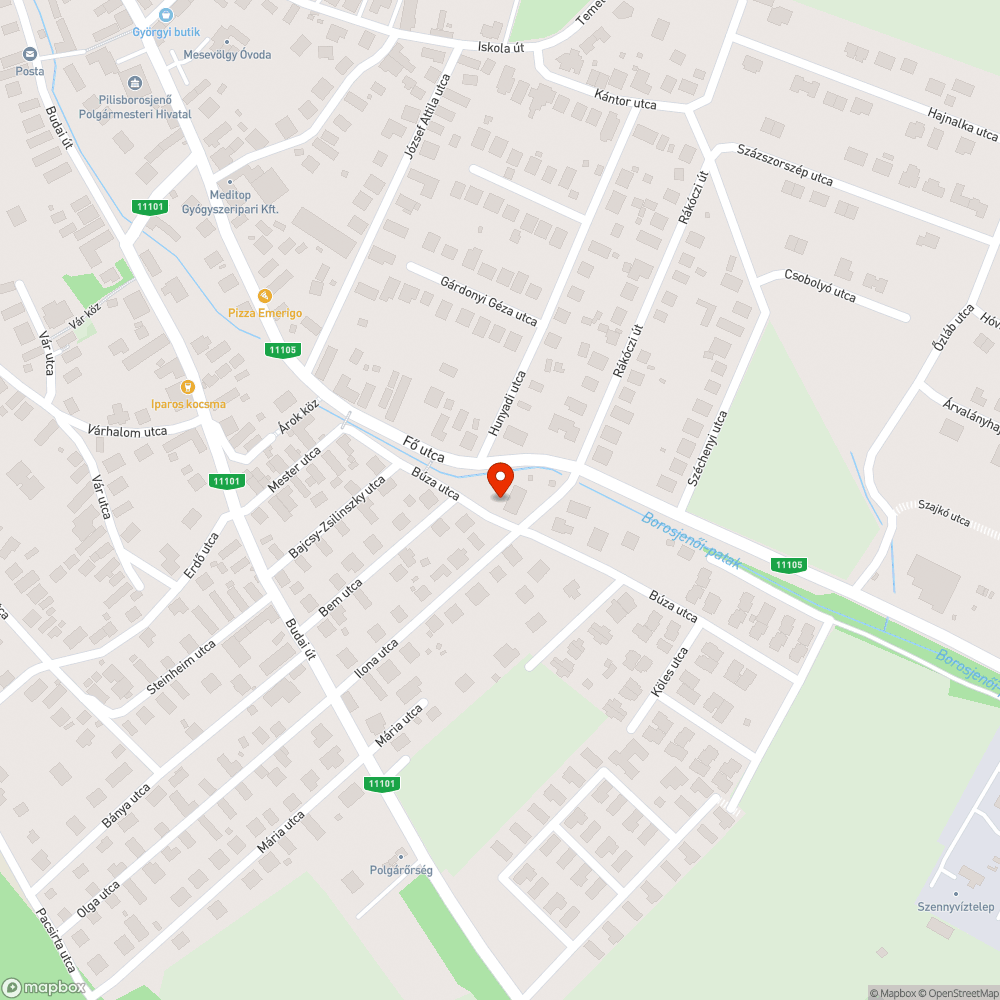 Elhanyagolt vízelvezető bejelentés helye