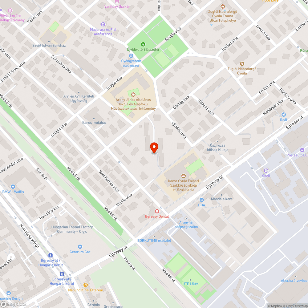 Mindkét oldalán összefújkált tábla bejelentés helye