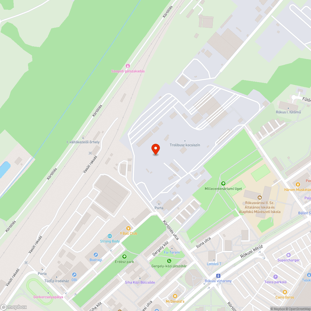 Letört kapaszkodó bejelentés helye