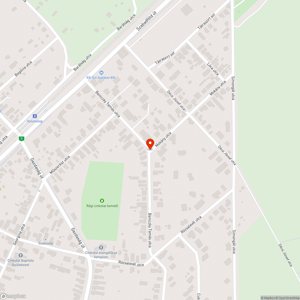 Villogó lámpa bejelentés helye