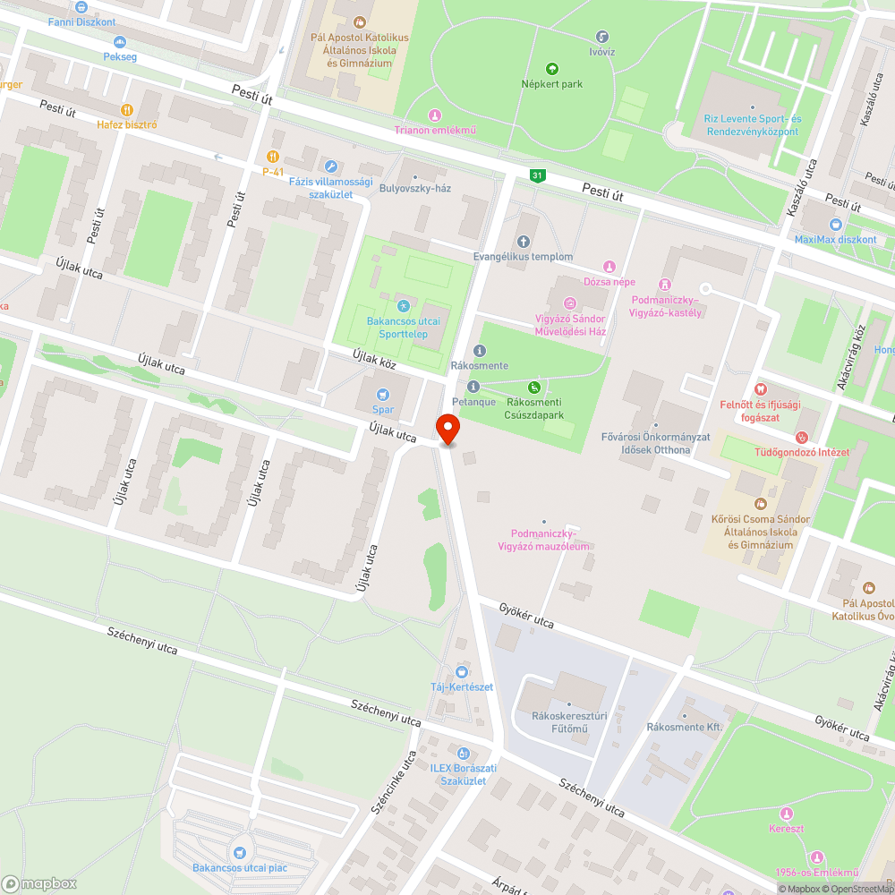 Bakancsos utca bejelentés helye