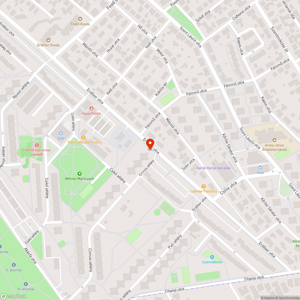 Elhagyott betonoszlop bejelentés helye