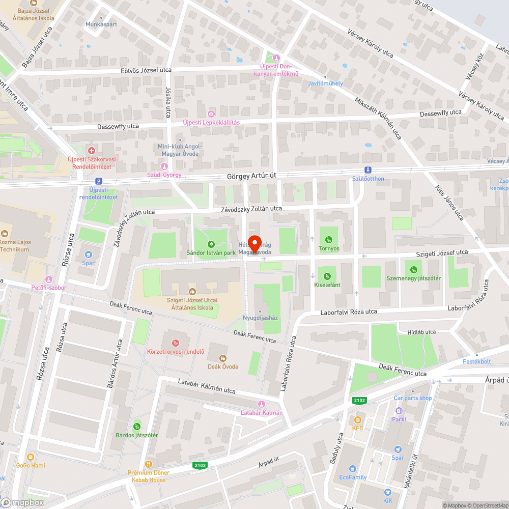 Füvesítés iránti igény bejelentés helye