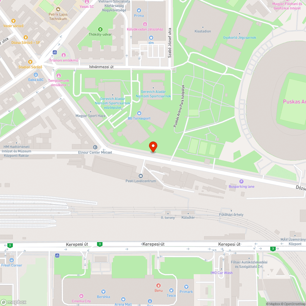 Üres fahely(ek) bejelentés helye