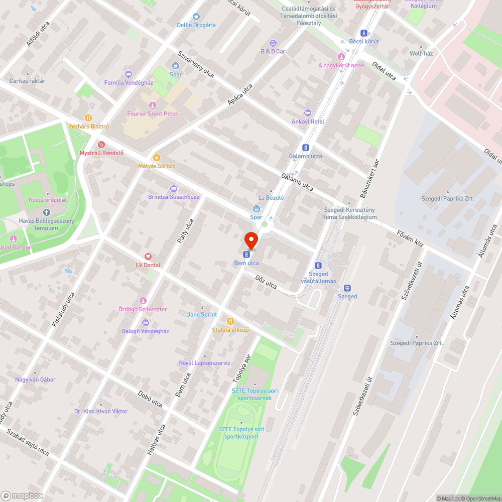 Csapszekrény fedele hiányzik - Bem utca bejelentés helye