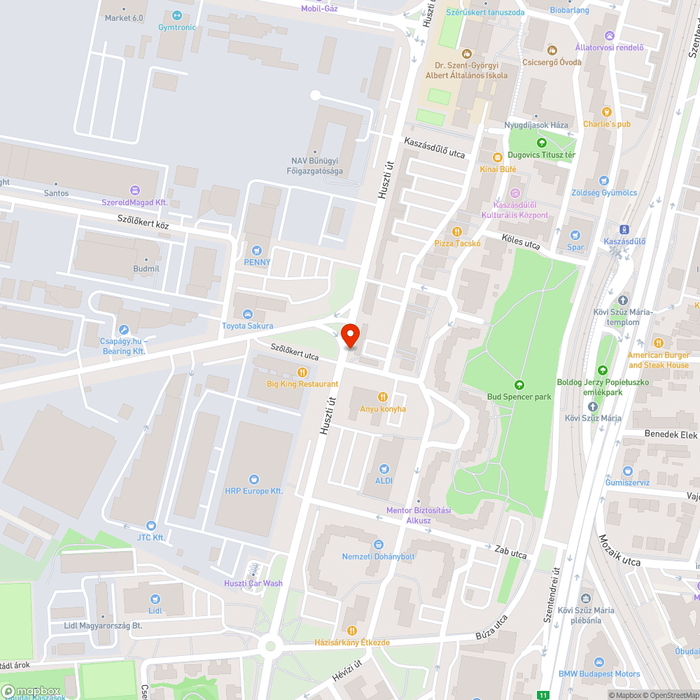 Nyitott közműszekrény bejelentés helye