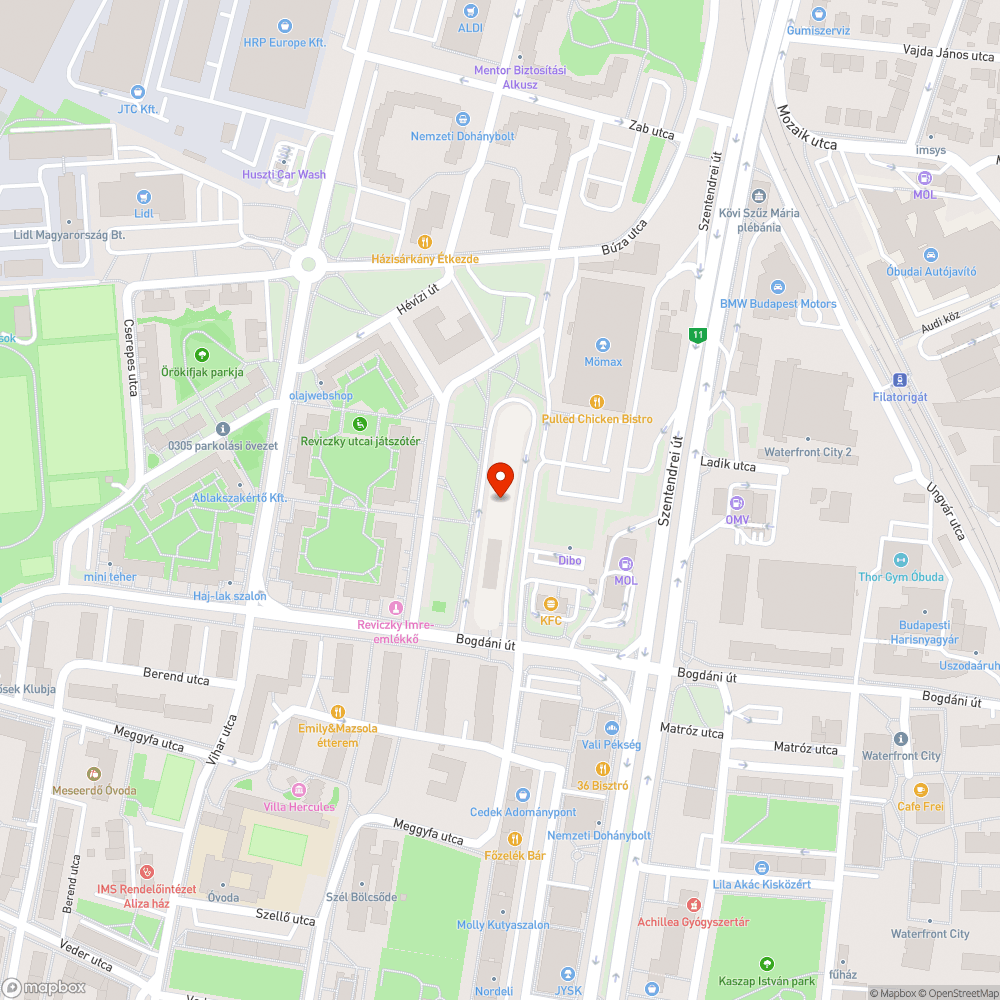 Romos büfésor bejelentés helye