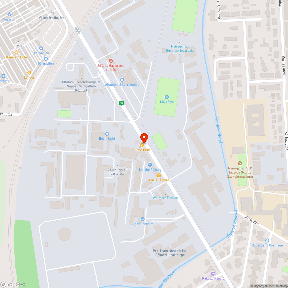 Az utcán nagy mennyiségű szemét bejelentés helye