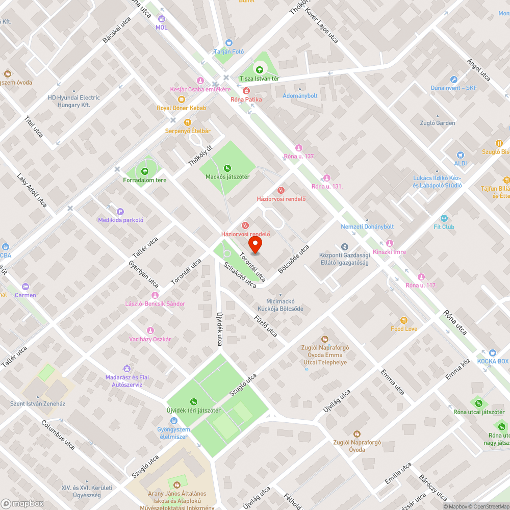 Hiányzó járda bejelentés helye