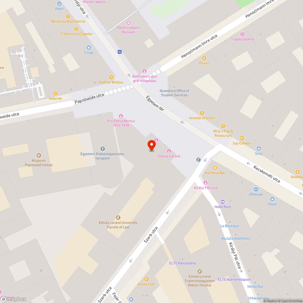 Eltűnt szobor bejelentés helye