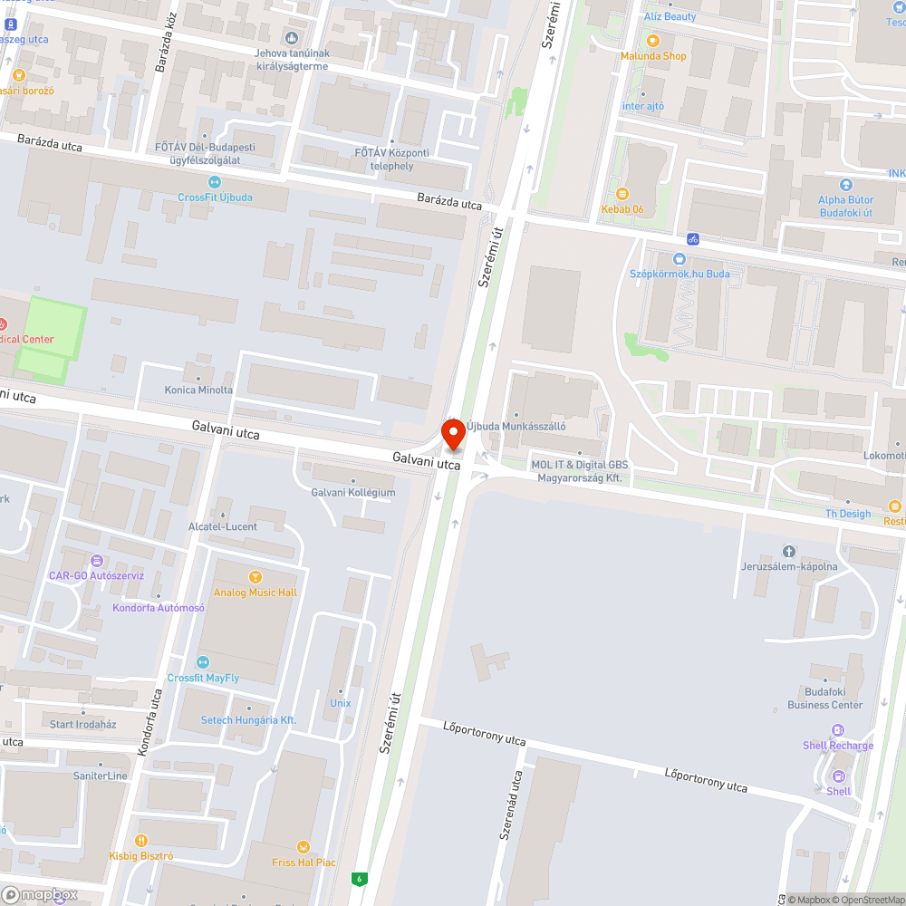 Szerémi Galvani eltűnt útburkolati jelek bejelentés helye