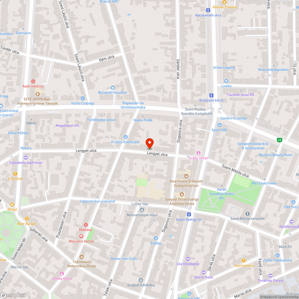 Kivágott fák - Lengyel utca 6. és 7. bejelentés helye