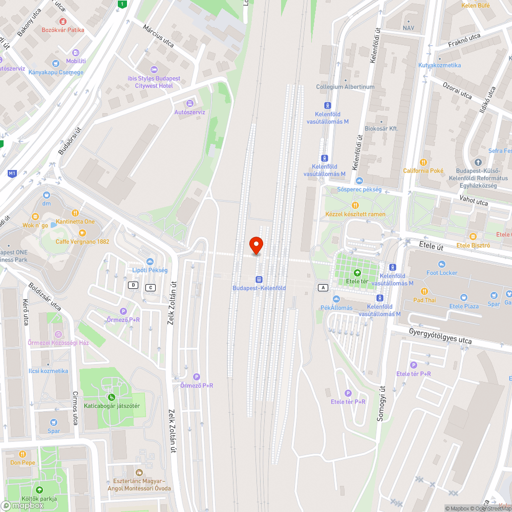 Döglött galamb teteme Kelenföld vasútállomáson bejelentés helye