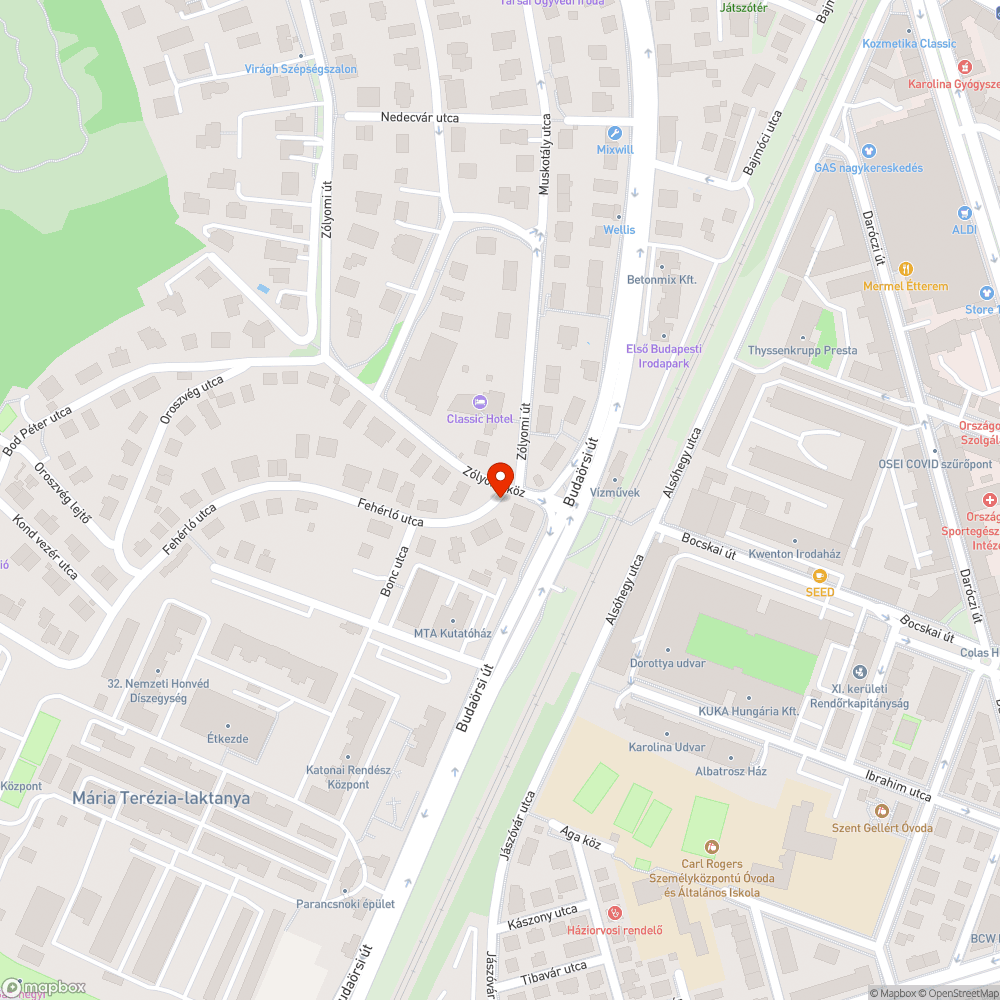 Megsüllyedt közmű bejelentés helye