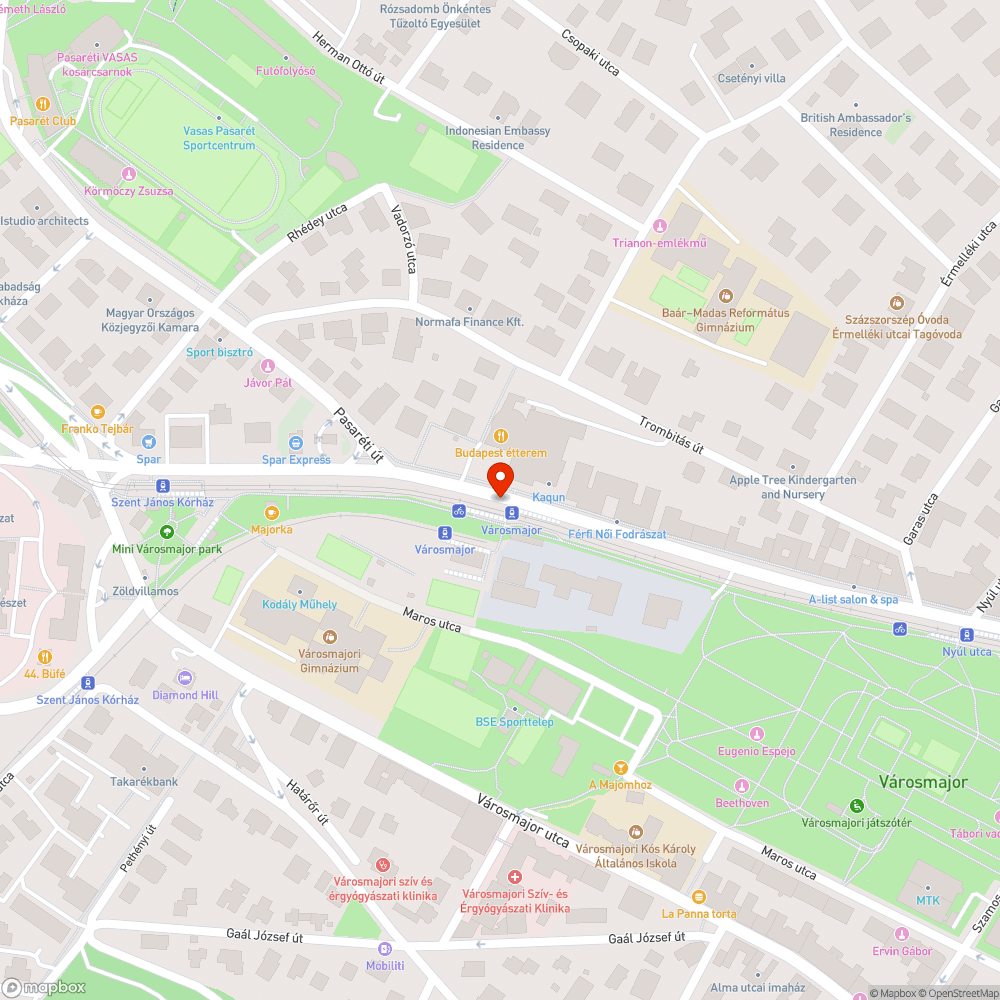 Koszos járda bejelentés helye