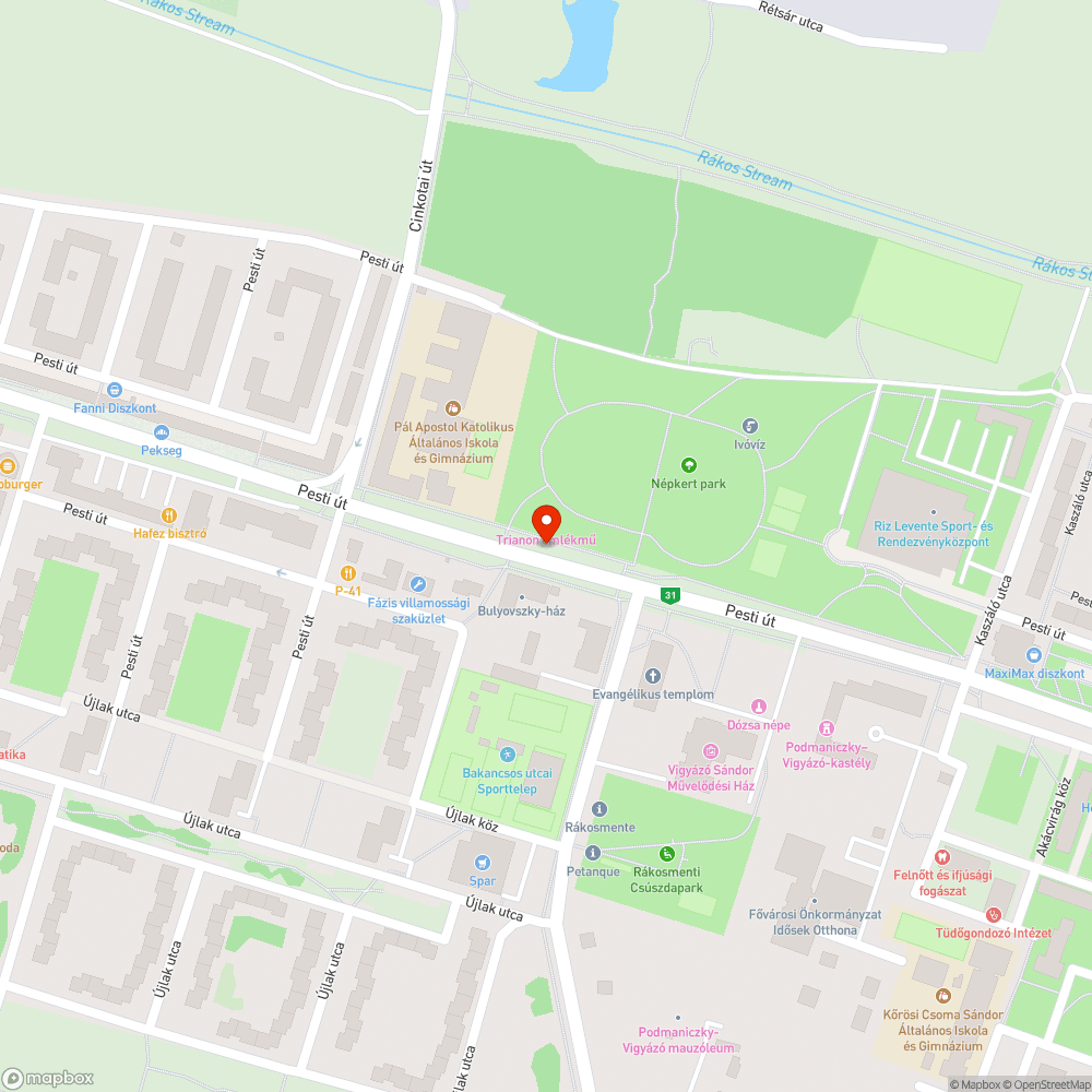 Lyuk a kerékpárút alatt bejelentés helye