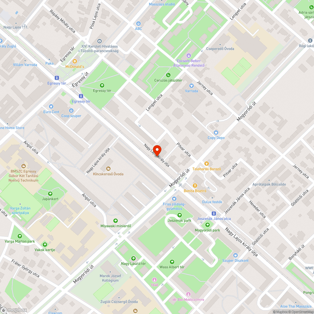 Elhagyott autó bejelentés helye