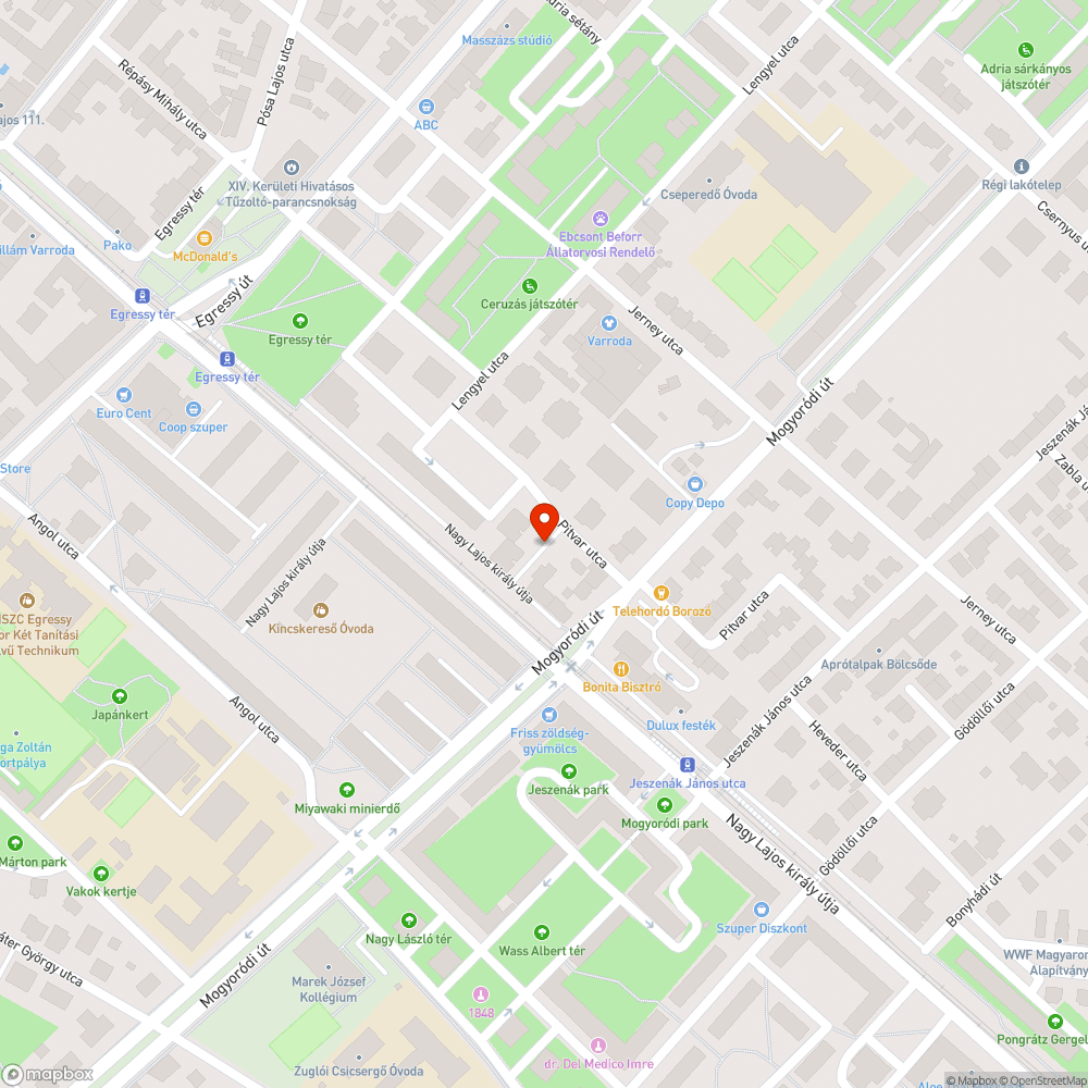 Elhagyott autó bejelentés helye