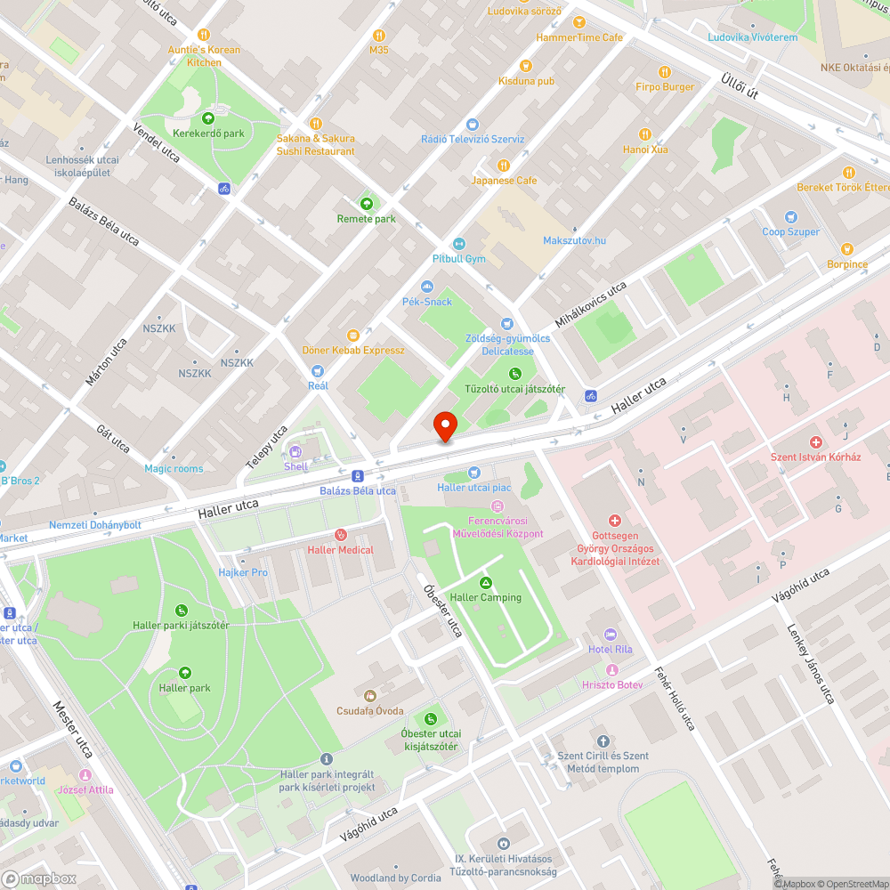 Elhagyott autó bejelentés helye