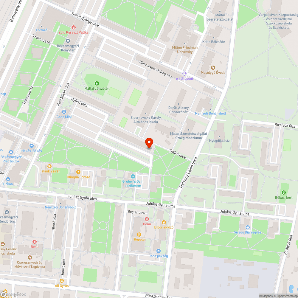 Megsüllyedt víznyelő bejelentés helye