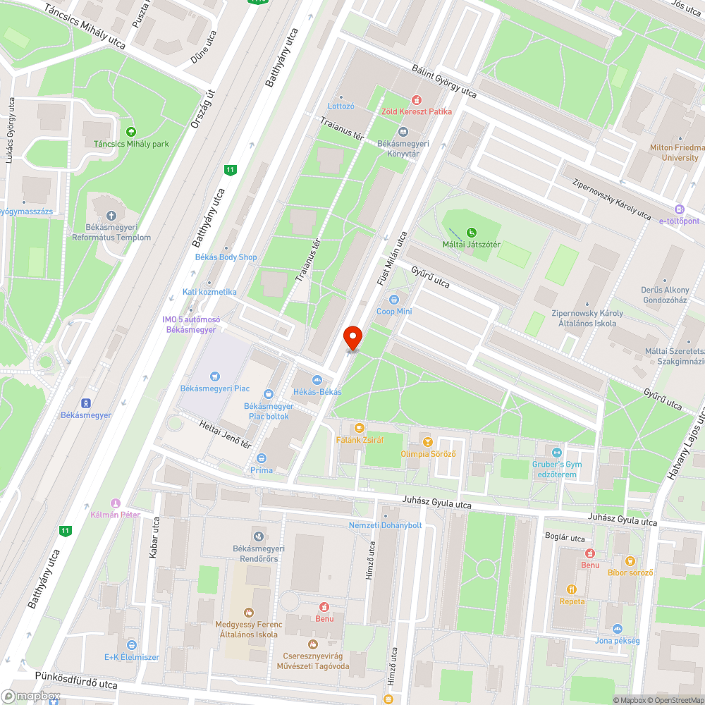 Megdőlt kuka bejelentés helye