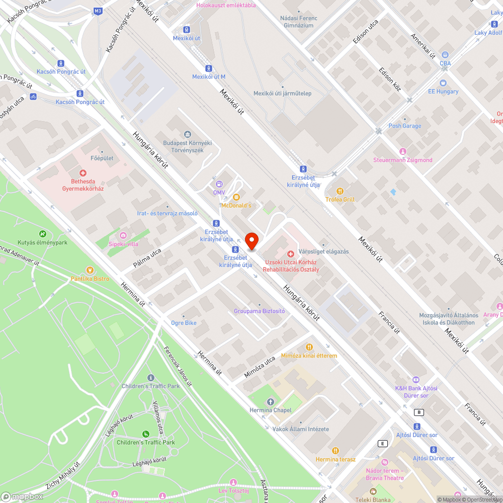 Hiányzó fényterelő bejelentés helye