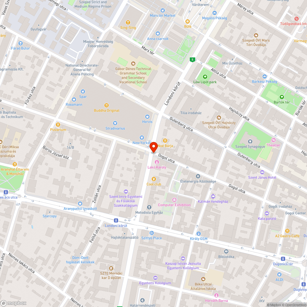 Táblacsonk - Londoni krt. és Gogol utca sarka bejelentés helye