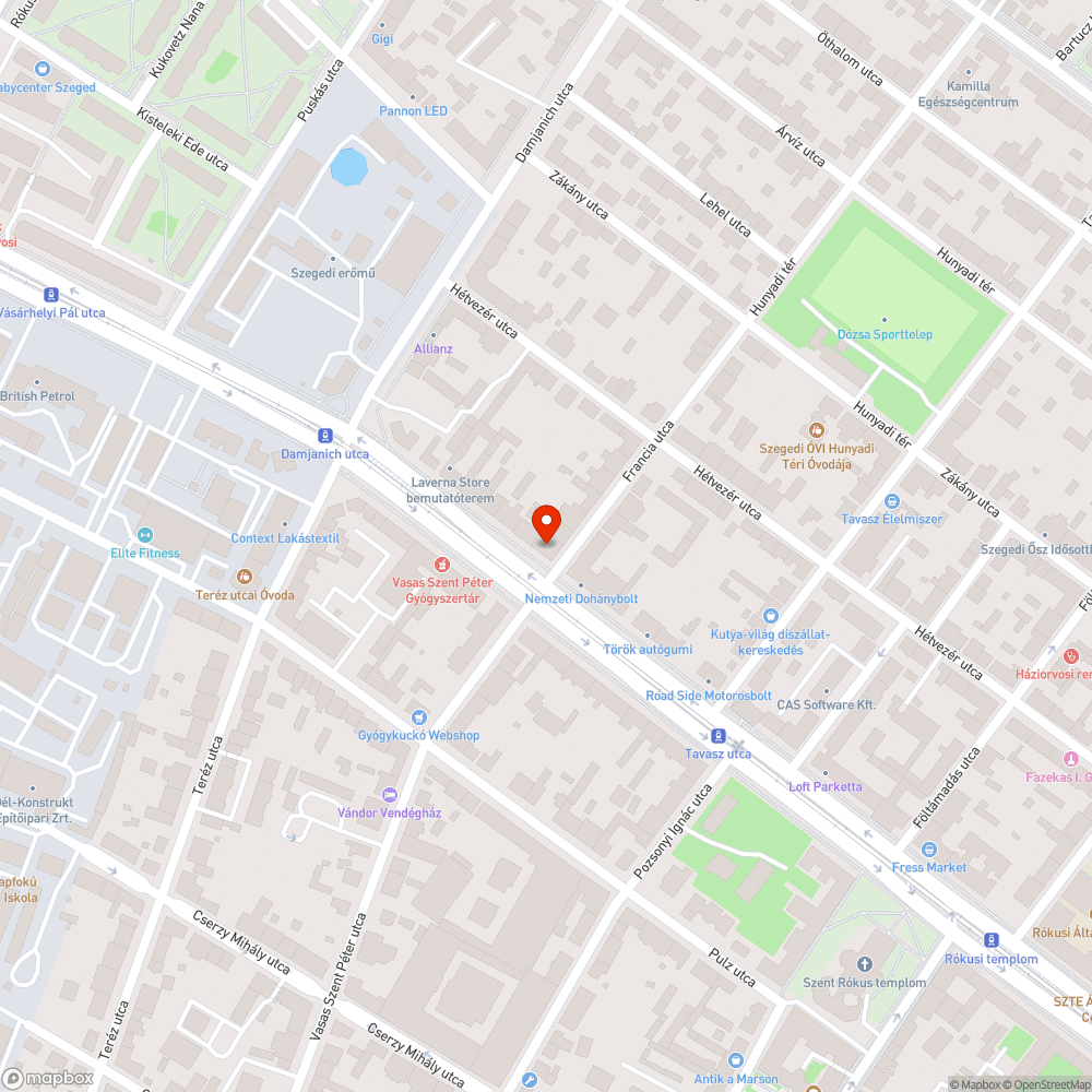 Megdőlt tábla - Kossuth L. sgt. és Francia utca sarka bejelentés helye