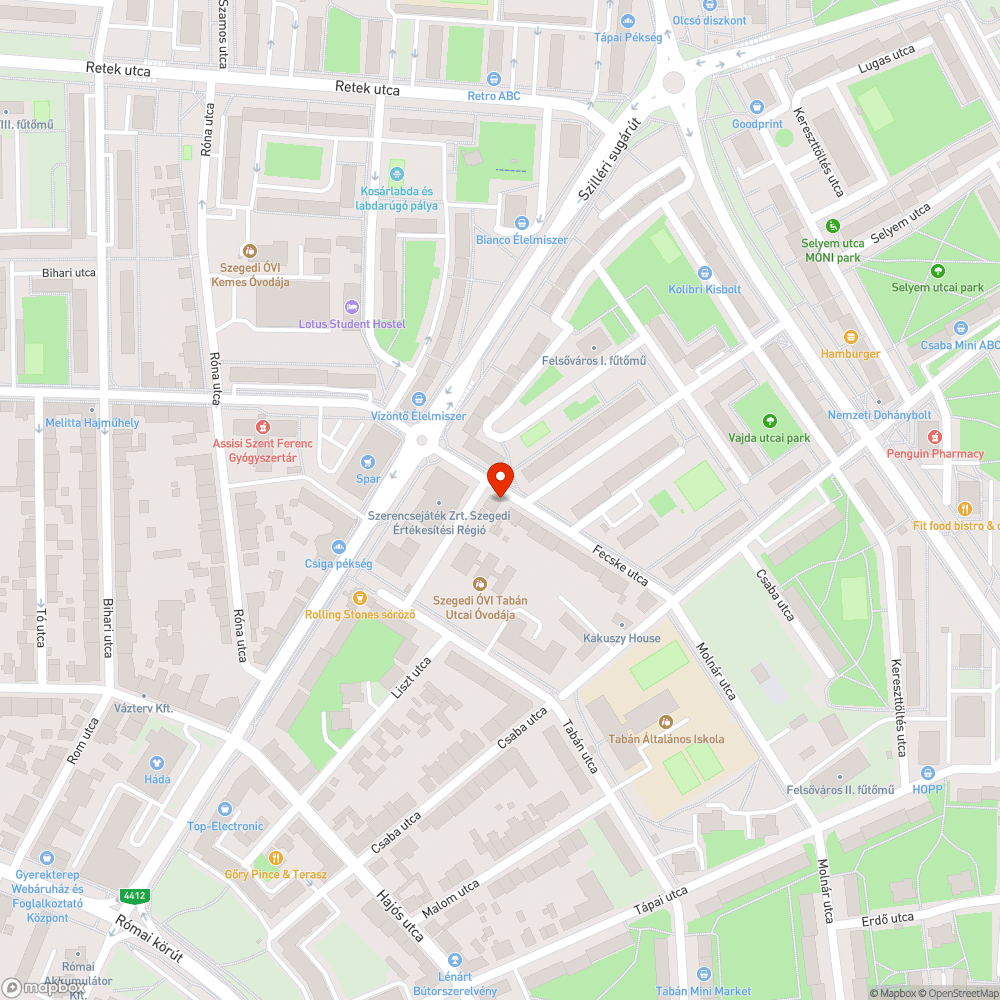 Megsüllyedt csatornafedél és hiányos aszfaltburkolat a járdán - Fecske utca bejelentés helye