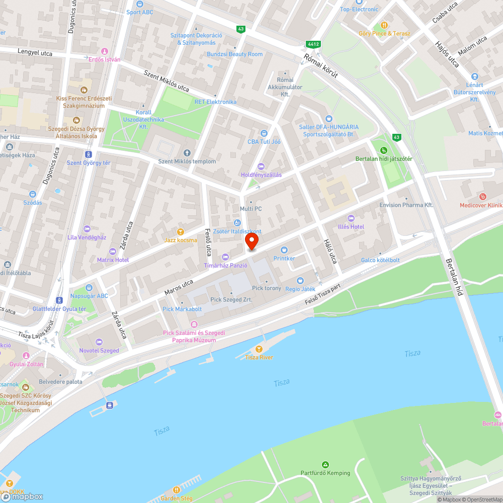 Széttört járdaburkolat - Zsótér utca és Maros utca sarka bejelentés helye