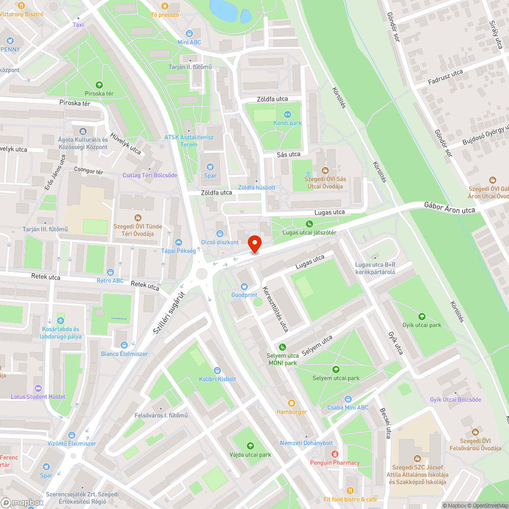 Rozsdás felsővezeték tartó oszlopok - Lugas utca bejelentés helye