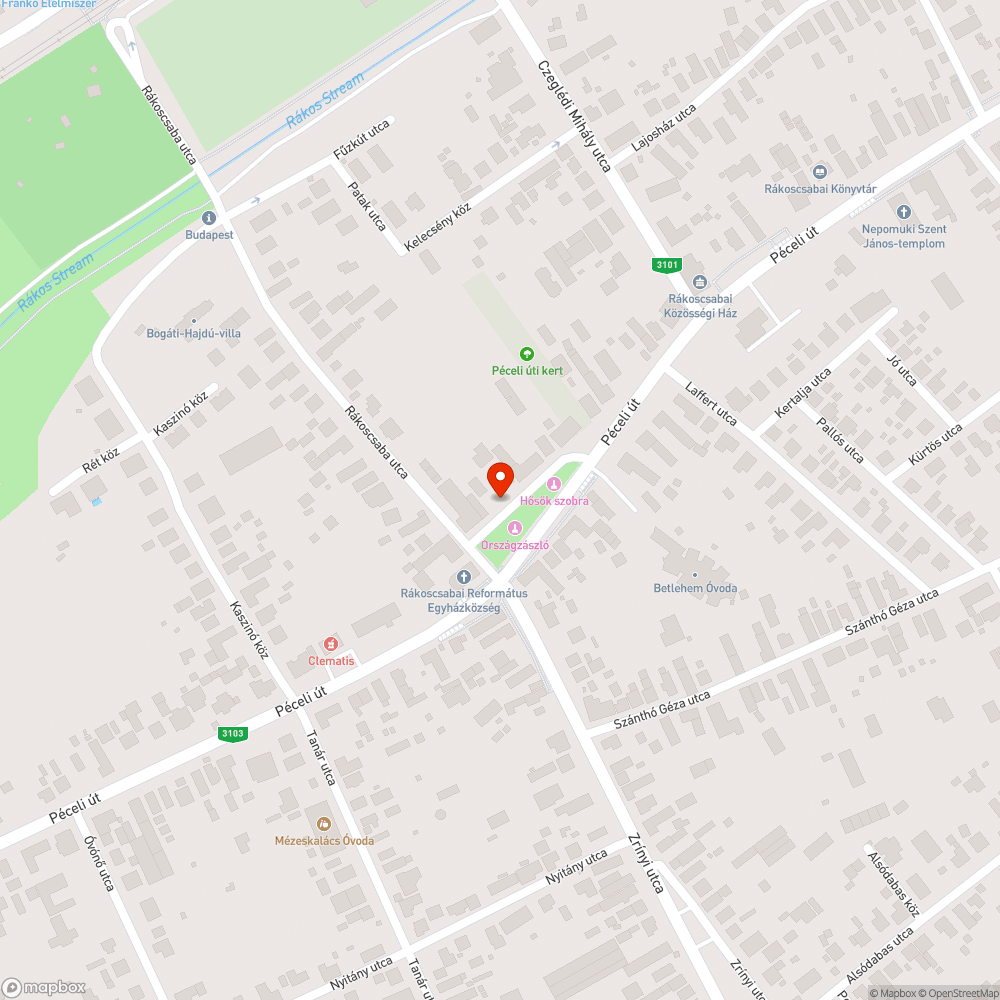 Mély kátyú bejelentés helye