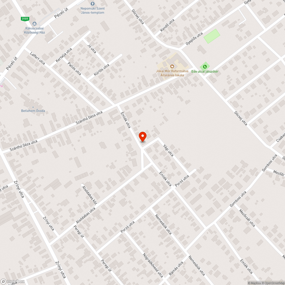 Nincsenek utcanévtáblák bejelentés helye