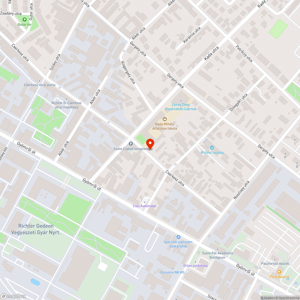 Forgalmi rend változás tábla - Cserkesz utca bejelentés helye