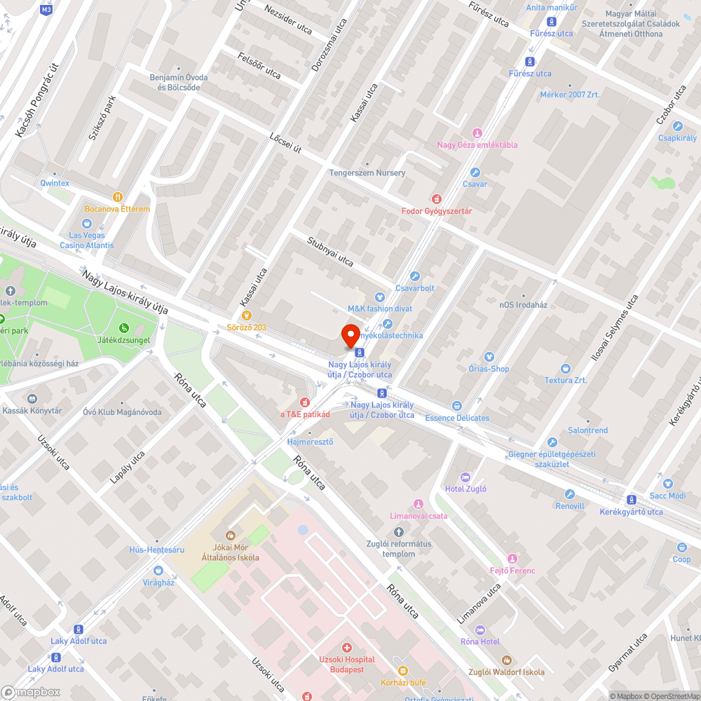 Hiányzó fényterelő bejelentés helye