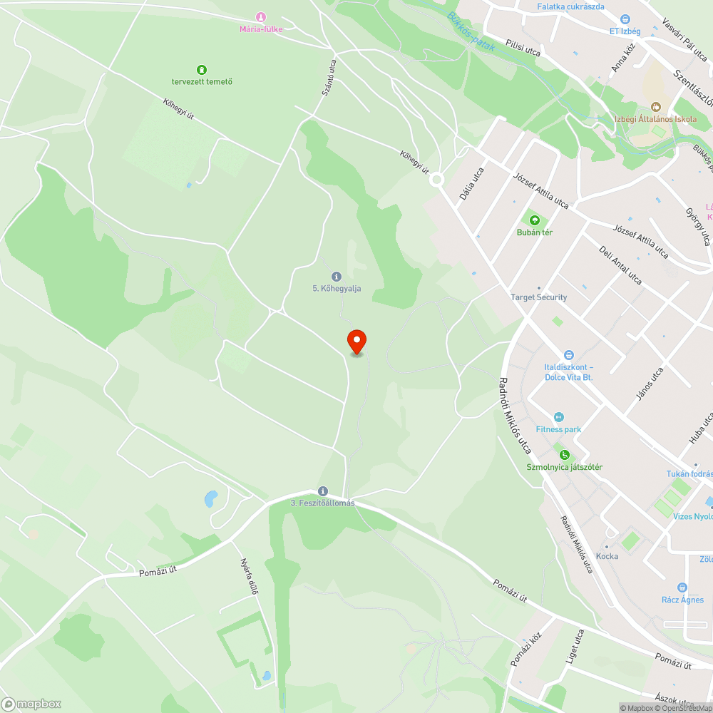 Szemétkupac a természetben bejelentés helye