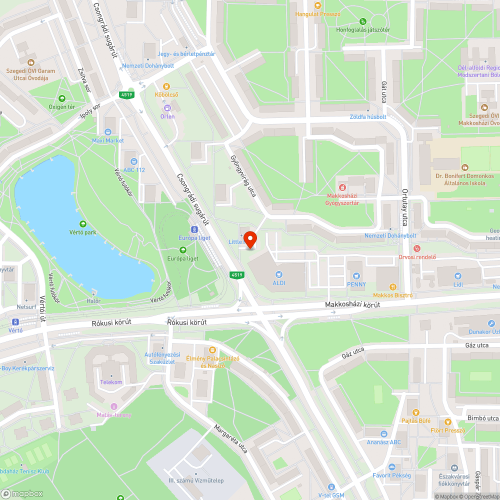 Elhagyott kerékpárzár a facsemetén - Csongrádi sgt. 81. (a volt Media Markt mögött) bejelentés helye