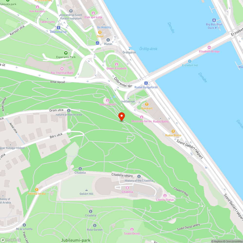 Megrongált pad bejelentés helye