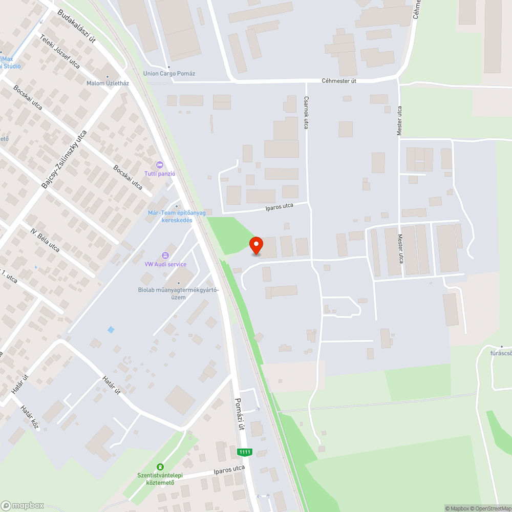 Elhagyott jármű bejelentés helye