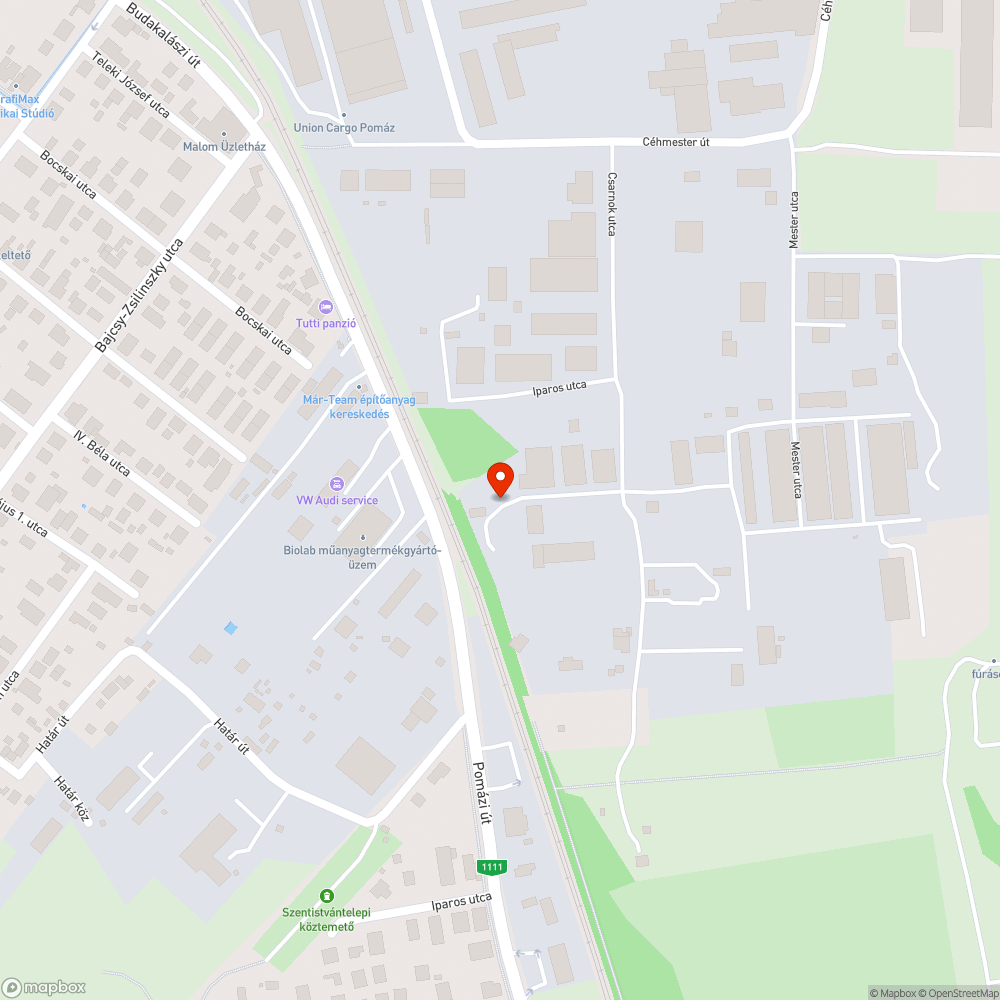 Elhagyott tűzoltóautó bejelentés helye