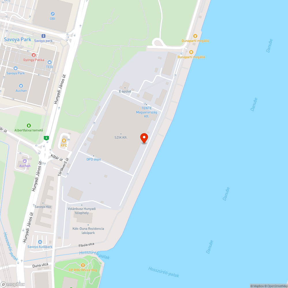 Kátyú a kerékpár úton bejelentés helye