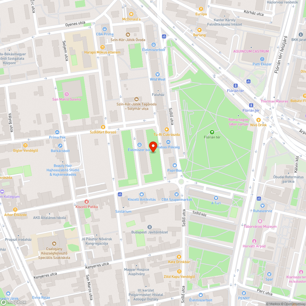 Szemetes park bejelentés helye