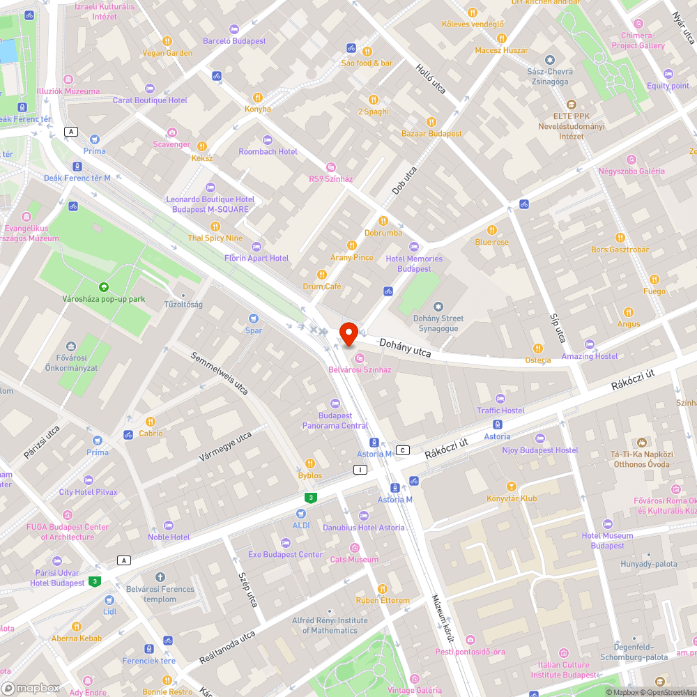 Reklám bicikli a belvárosi színház előtt bejelentés helye