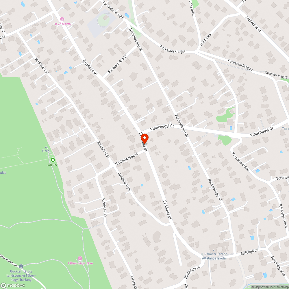 Kátyúk az Erdőalja lépcsőn bejelentés helye