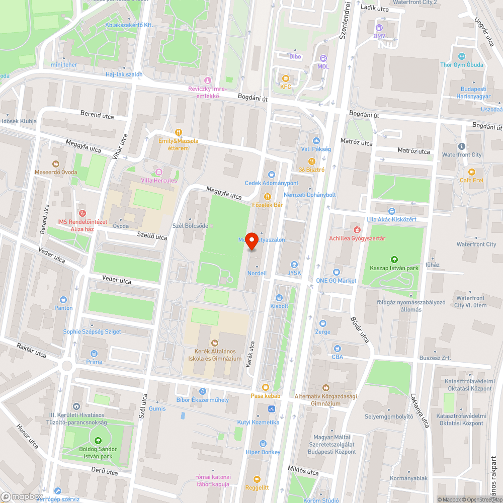 Tönkrement járda és bűz bejelentés helye