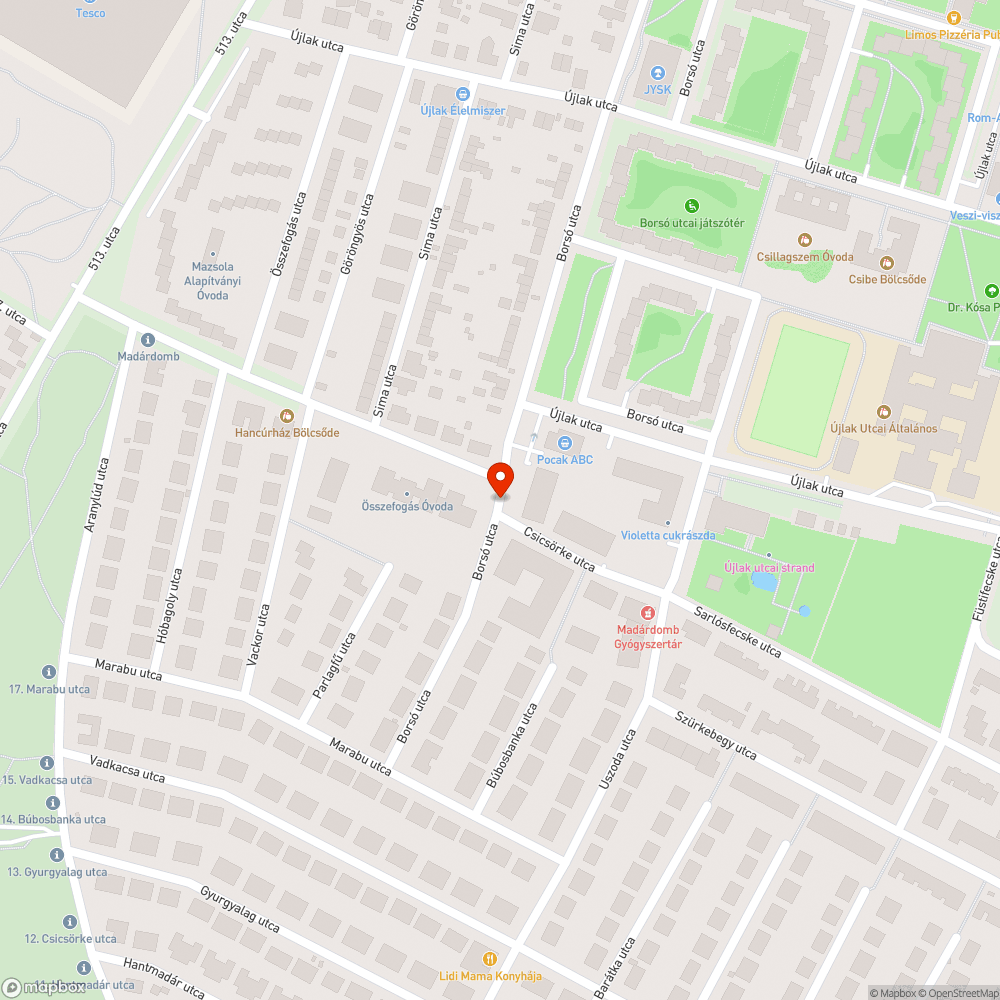 Zöldhulladék az utcasarkon bejelentés helye